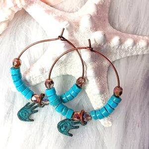 Simple Turquoise Hoops:Your Choice