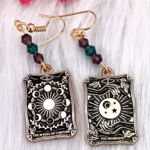 Tarot Card Earrings Of Fate & Manifestation