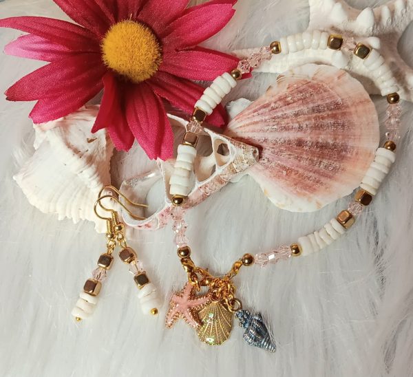 Prod Pic #SBE991 Set Bracelet and Earrings Maui Pukas